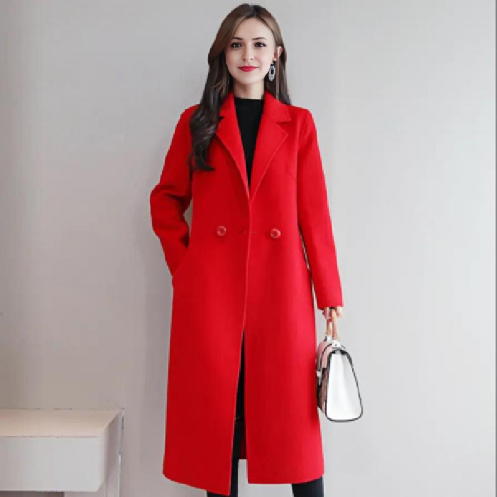 معطف صوف نسائي، معطف طويل متوس - مراجعة Wool Coat Peacoat وسعره