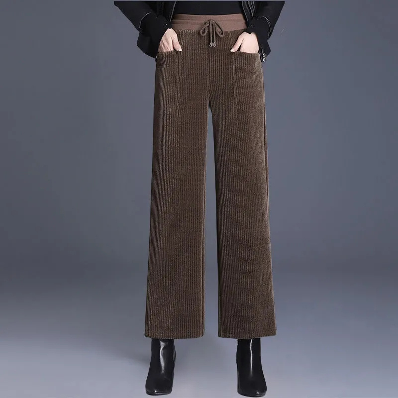 الخريف الشتاء سروال قصير واسعة - مراجعة Corduroy Pant Warm وسعره