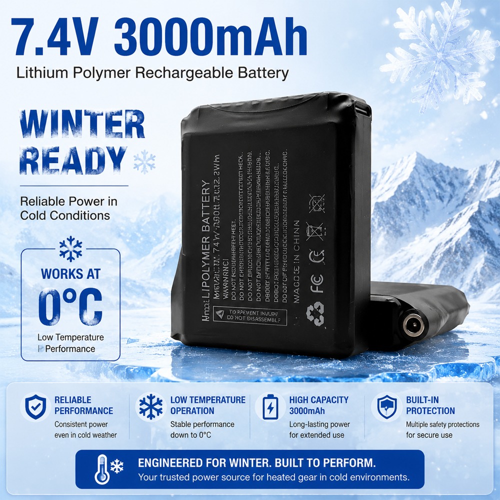 بطارية ليثيوم 7.4 فولت 3000 مل - مراجعة Heated Vest Battery وسعره