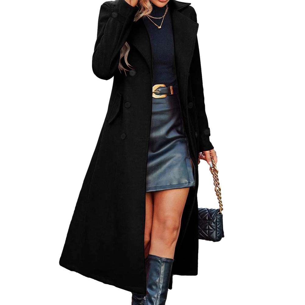 معطف خريفي نسائي طويل من الصوف - مراجعة Wool Coat Peacoat وسعره